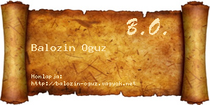 Balozin Oguz névjegykártya